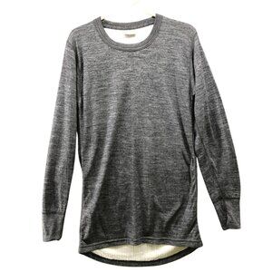 Stanfield's Wool Blend Thermal Shirt Mens M Gray Crewneck Long Sleeve Canada